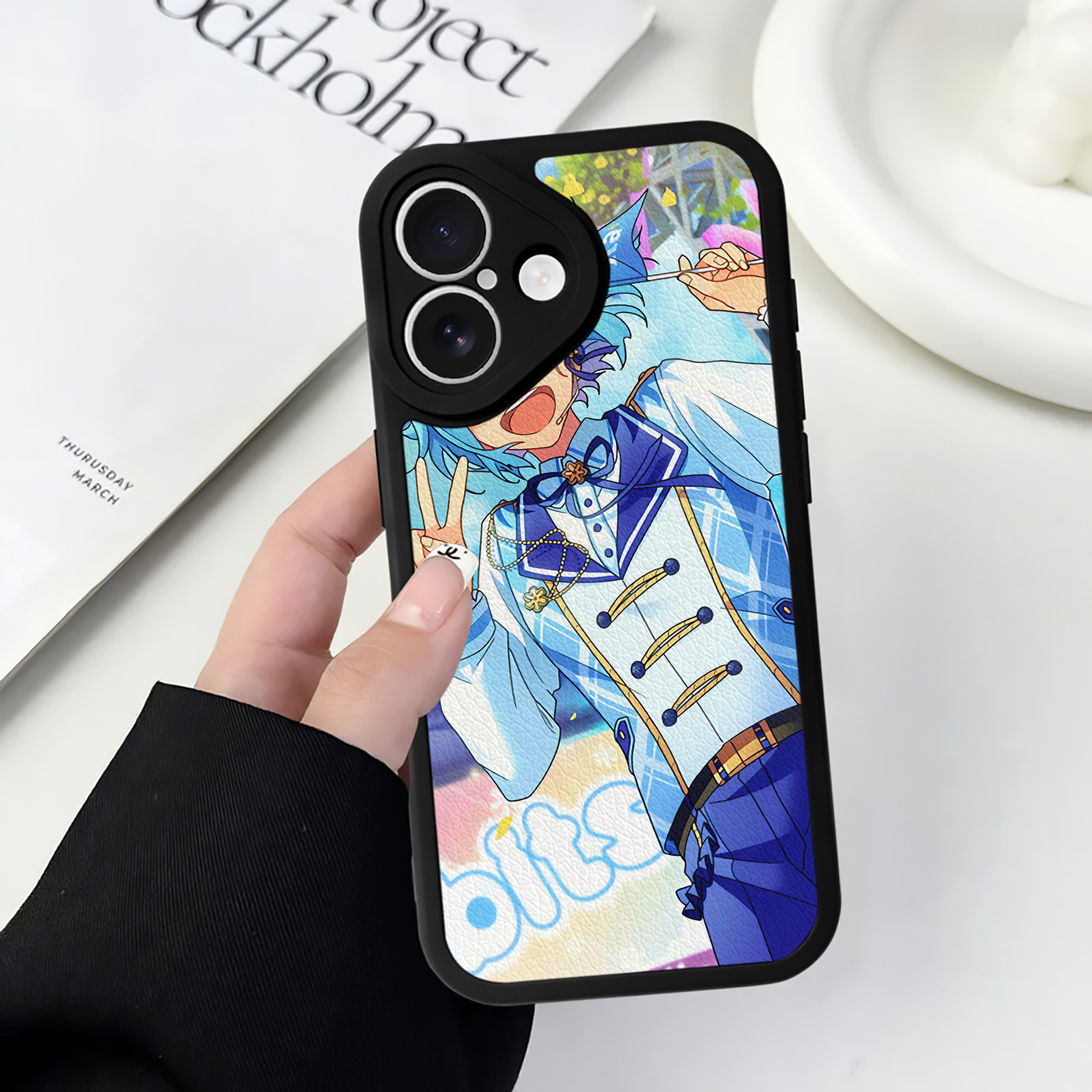 （画像用） あんさんぶるスターズ! Ensemble Stars 【iPhone 16シリーズ対応】シリコンスマホケース（レザー調） 材質：シリコン